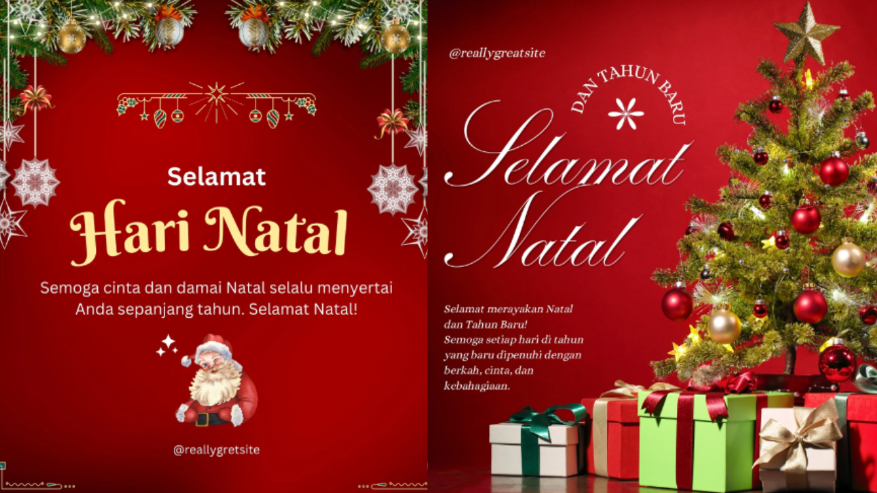 Desain Poster Natal via Meta AI WhatsApp